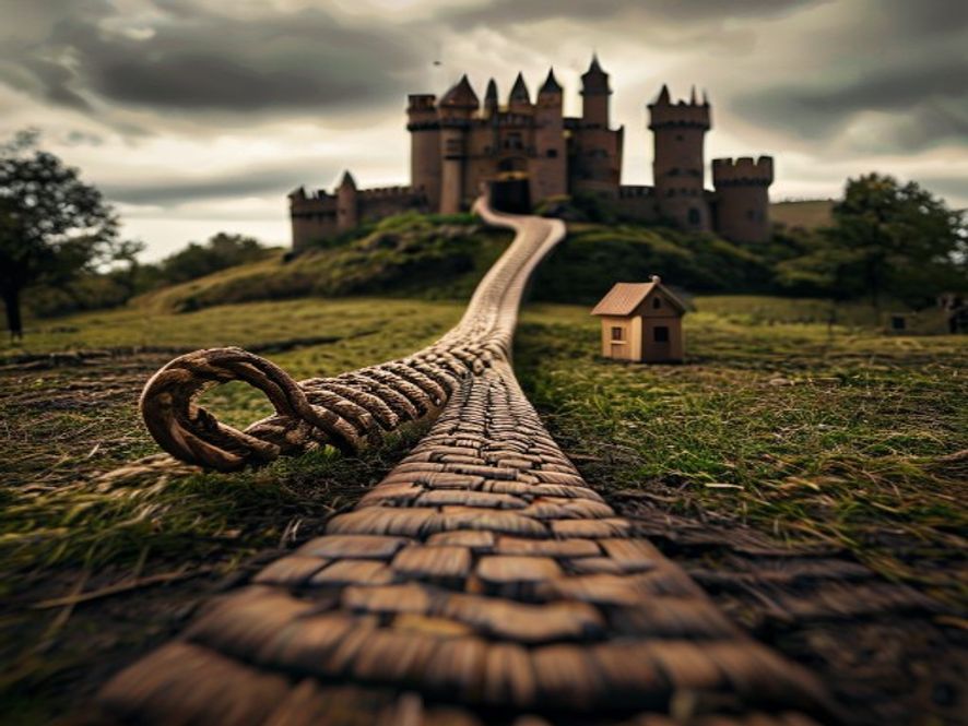 Roads and rails connecting a growing kingdom