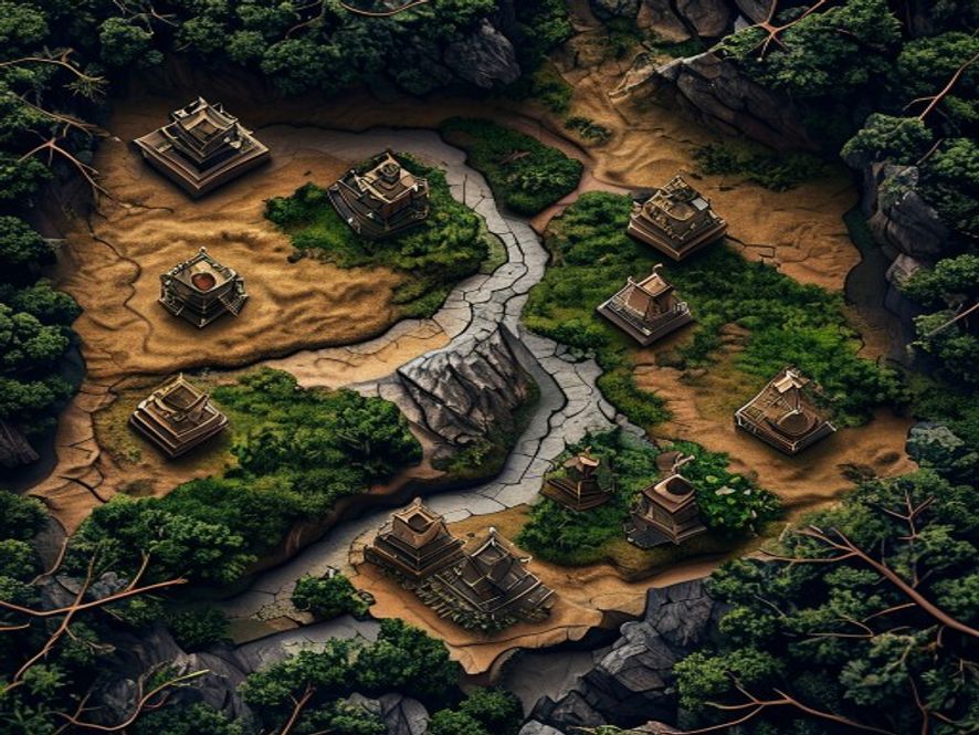 Handcrafted terrain — the landscape is the board